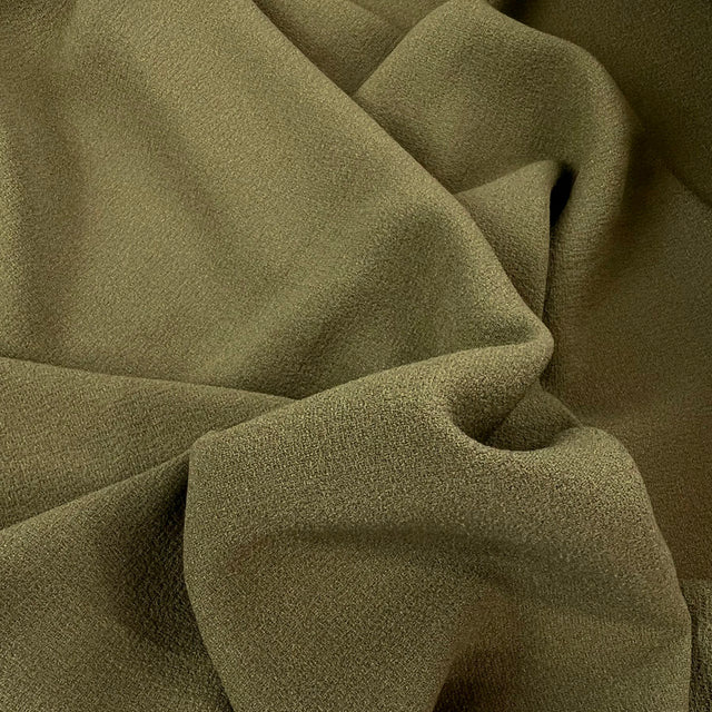 Lorien Crepe Olive Polyester Dressmaking Fabric Cu 1B838Ca0 D35C 4809 A221 140C9F644F0B