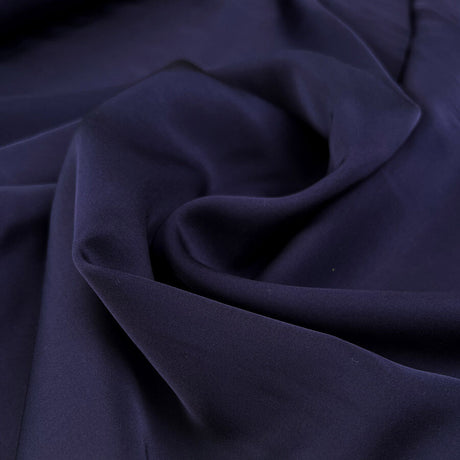 Luscious Viscose Ink Navy Twill Satin Blouse Dress Fabric Cu 294C967C Bca9 434C 8A17 059D8B7A1Ac9