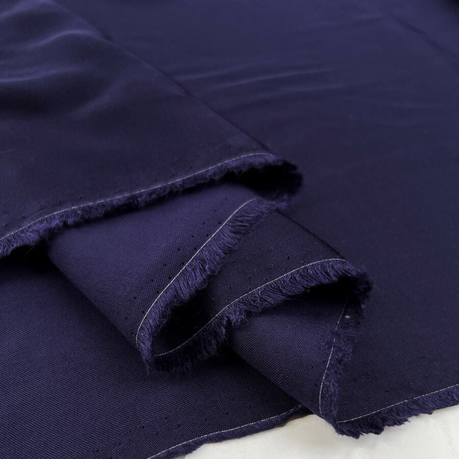 Luscious Viscose Ink Navy Twill Satin Blouse Dress Fabric Fold A1Cd2279 Ea2A 40C3 857D 59867Deb9D7E