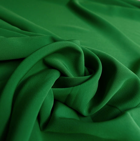 Luxury Satin Crepe Emerald Green D2