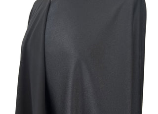 Luxury Satin Backed Crepe Black Pink Dressmaking Fabric Side
