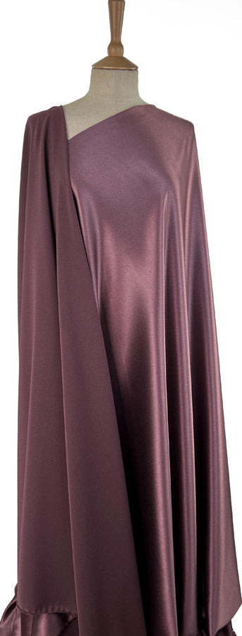 Luxury Satin Backed Crepe Dark Dusky Pink Dressmaking Fabric Mannequin