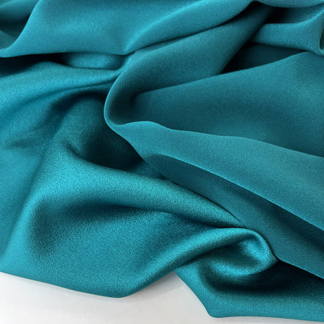 Luxury Satin Backed Crepe Jade Dressmaking Fabric