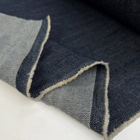 Mad Max 10 4oz Blue Denim Cotton Elastane Stretch Woven Jean Fabric Fold
