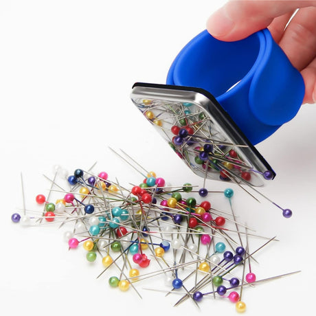 Magnetic Pin Cushion Wrist Strap Multi Colours Sewing Accessory Blue