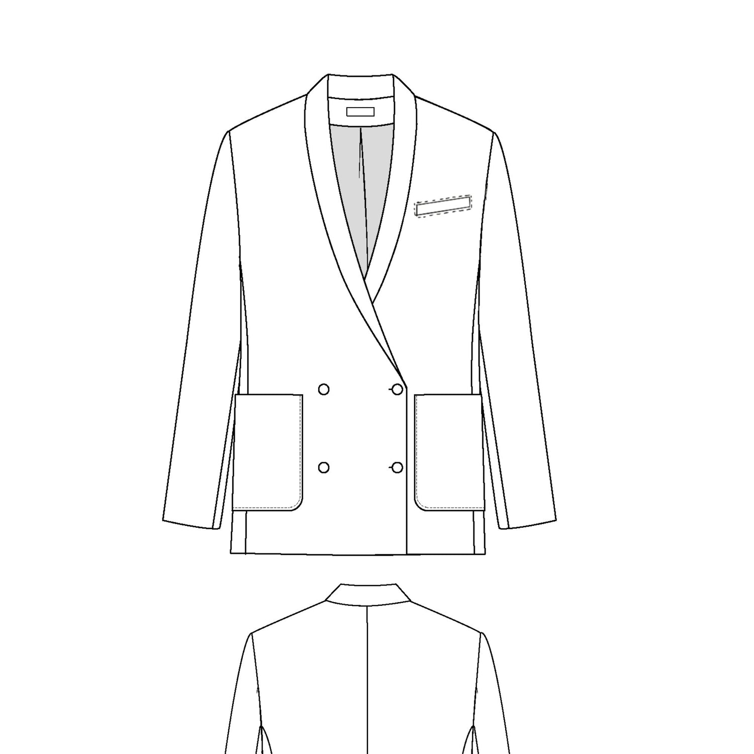 Maison Fauve Mimosa Blazer Sewing Pattern Sketch