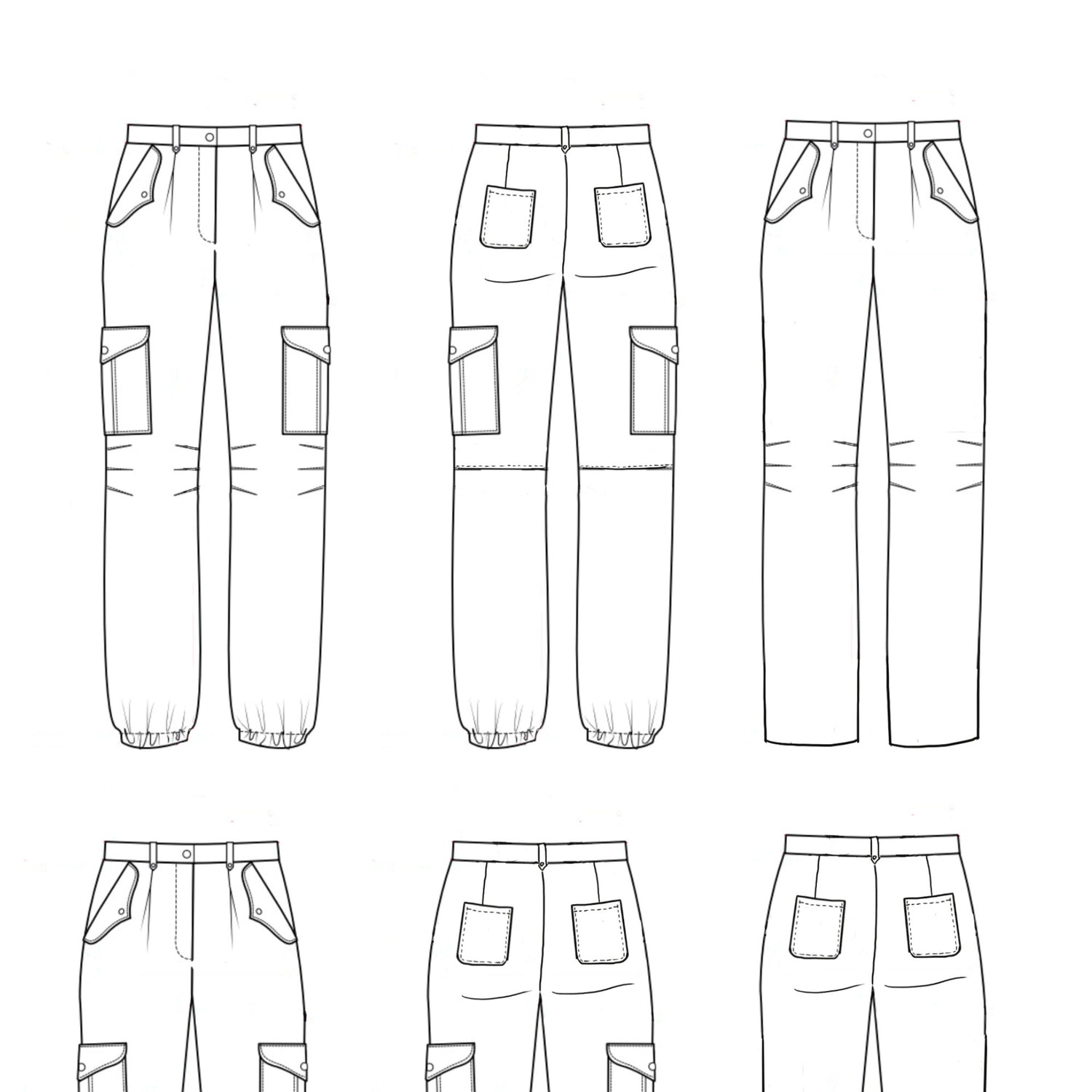 Maison Fauve Tremplin Trouser Sewing Pattern Sketch