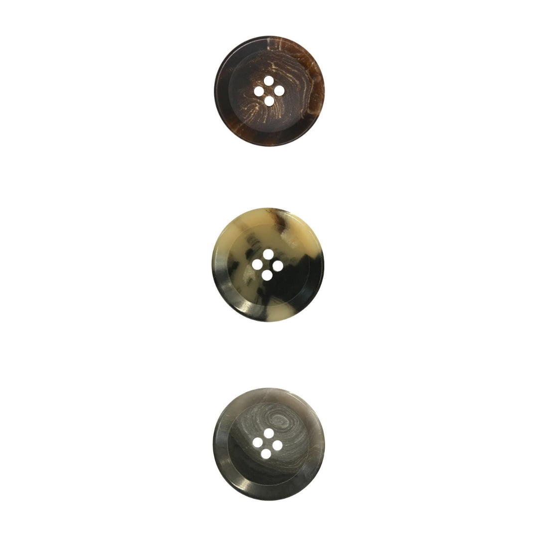 Pack of 6 Marble Effect Buttons (15mm)