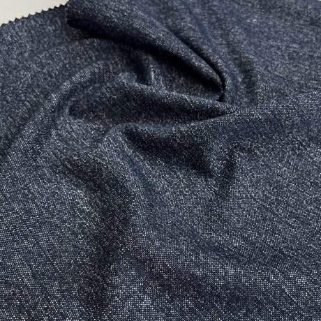 Marley Cotton Polyester Elastane Navy Marl Knitted Jersey Fabric