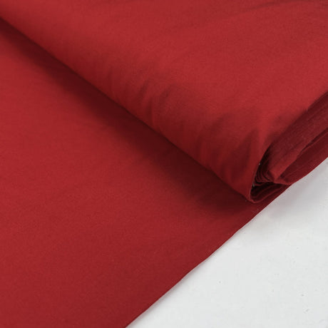 Marmaris Red Cotton Elastane Plain Woven Strech Trouser Fabric Bolt