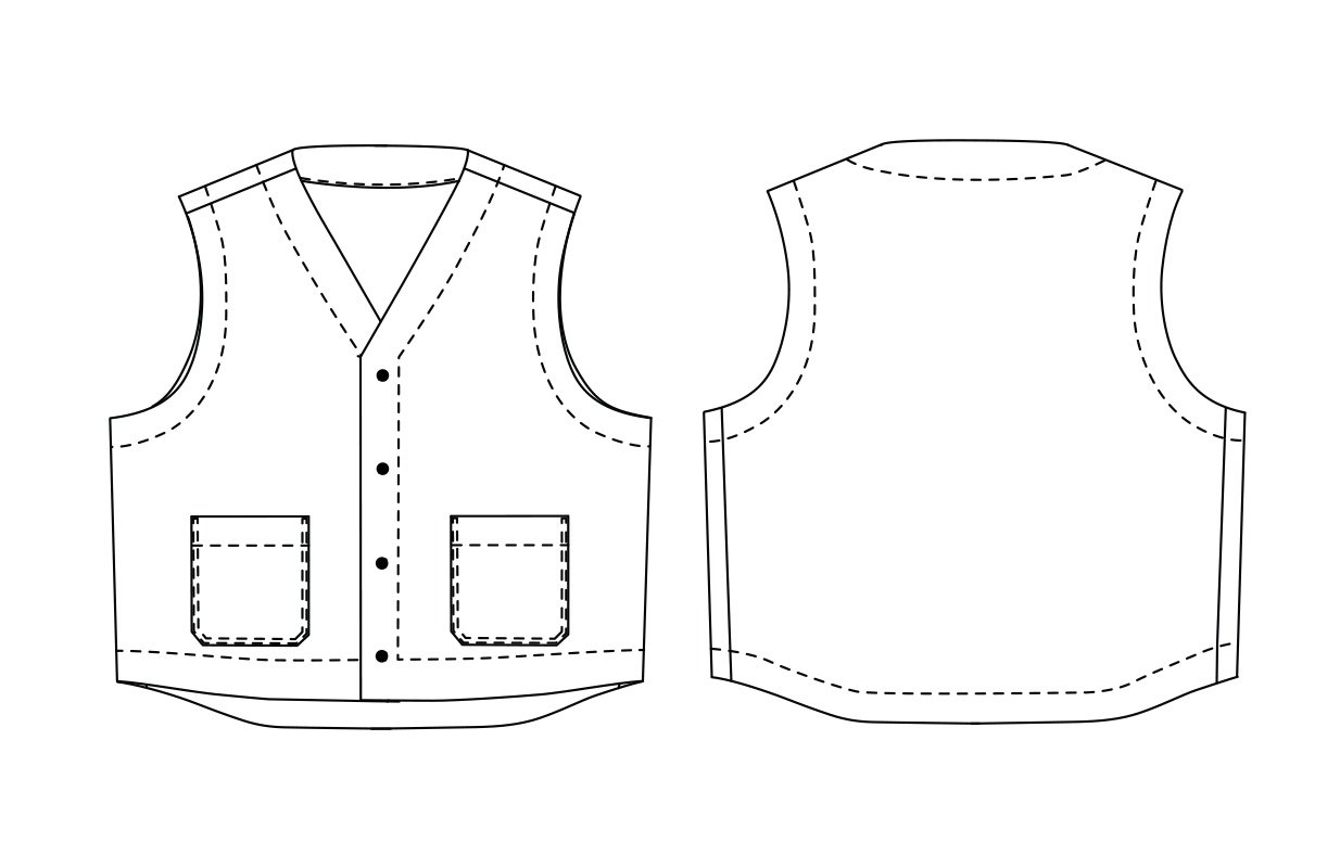 Merchant & Mills - Men’s Billy Gilet Pattern (UK 34-54)