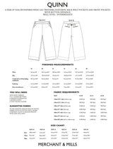 Merchant & Mills - Quinn Trousers Pattern (UK 18-28)