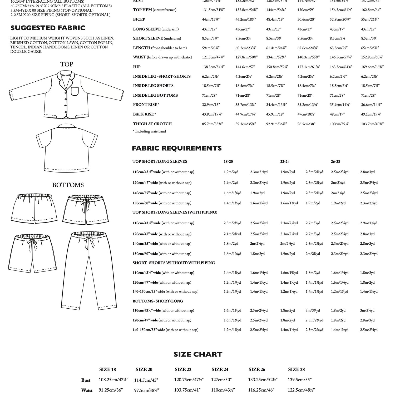 Merchant & Mills - Winnie Pyjamas Pattern (UK 18-28)