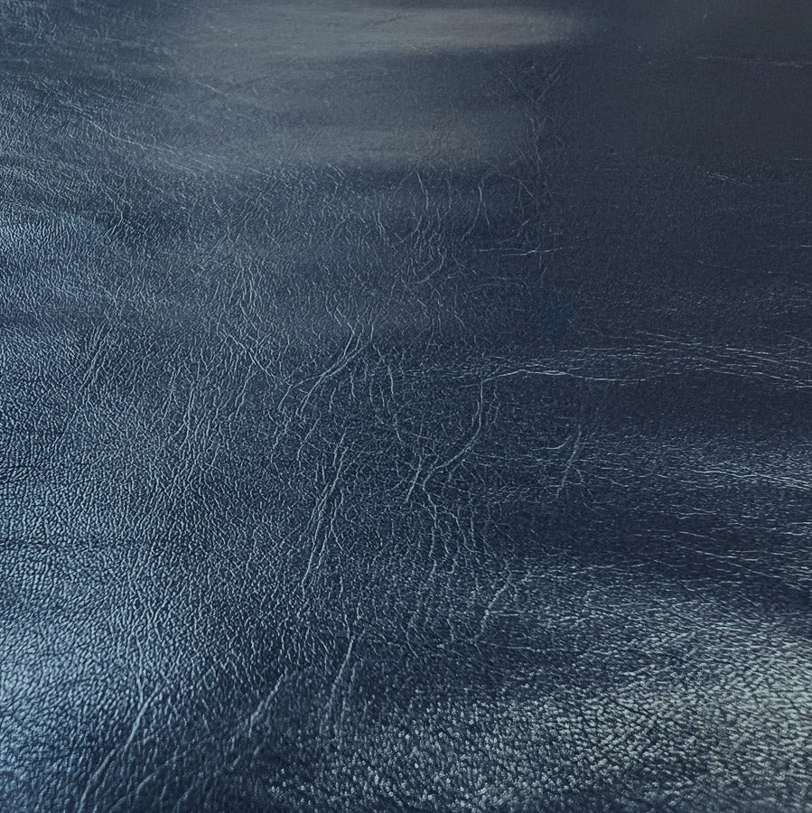 Metallic Leatherette Fabric Navy Midnight Full
