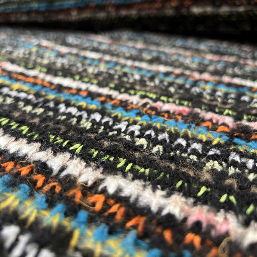 Missing You Multi Wool Polyester Loose Knitted Ex Designer Deadstock Coating Fabric