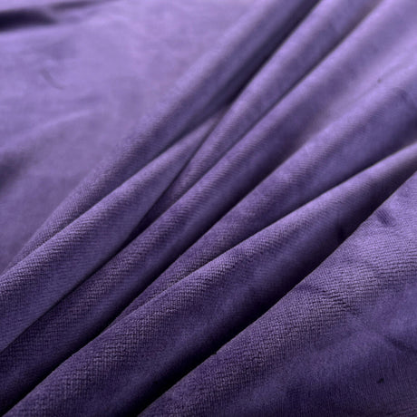 Modal Cotton Velour Purple Stretch Knit Jersey Fabric