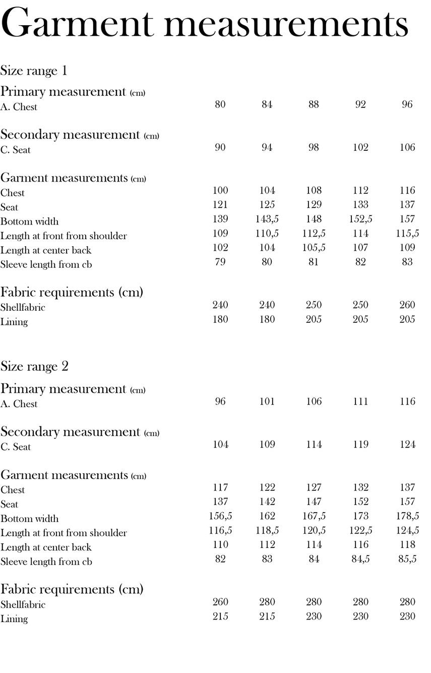 Monsterfabriken - Ada Coat Pattern (96-116cm Chest)