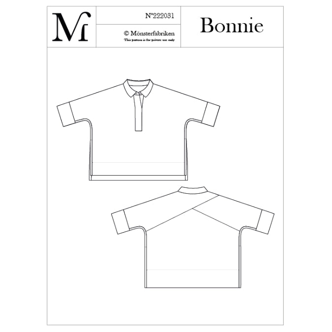 Monsterfabriken - Bonnie Top Pattern (80-116cm Chest)