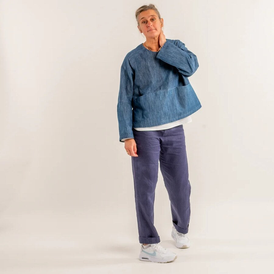 Monsterfabriken - Flora Collarless Overshirt Pattern