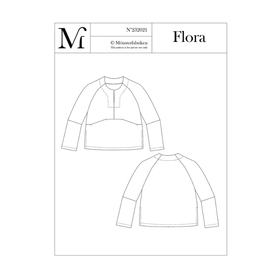 Monsterfabriken - Flora Collarless Overshirt Pattern
