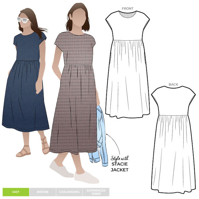 Style Arc - Montana Midi Dress Pattern (UK 18-30)