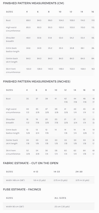 Montana Midi Dress Pattern Style Arc Size