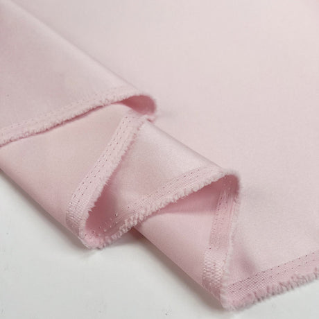 Mystique Pink Polyester Matte Satin Plain Woven Dress Fabric Fold