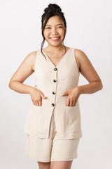 Named - Asteri Button Down Dress & Vest Pattern