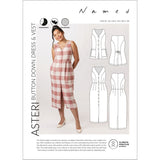 Named - Asteri Button Down Dress & Vest Pattern