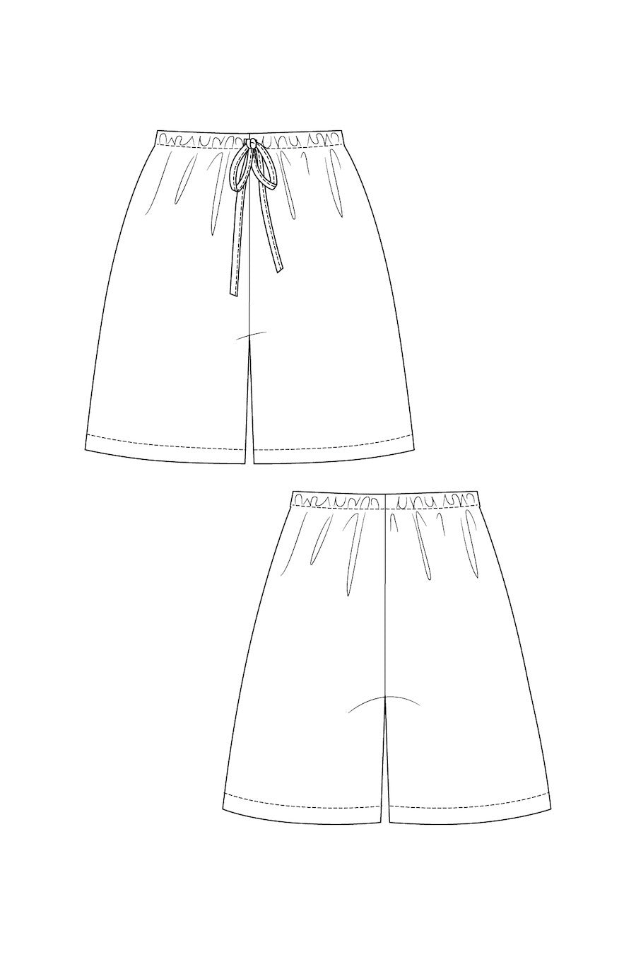 Named - Aulio Elastic Waist Shorts & Trousers Pattern
