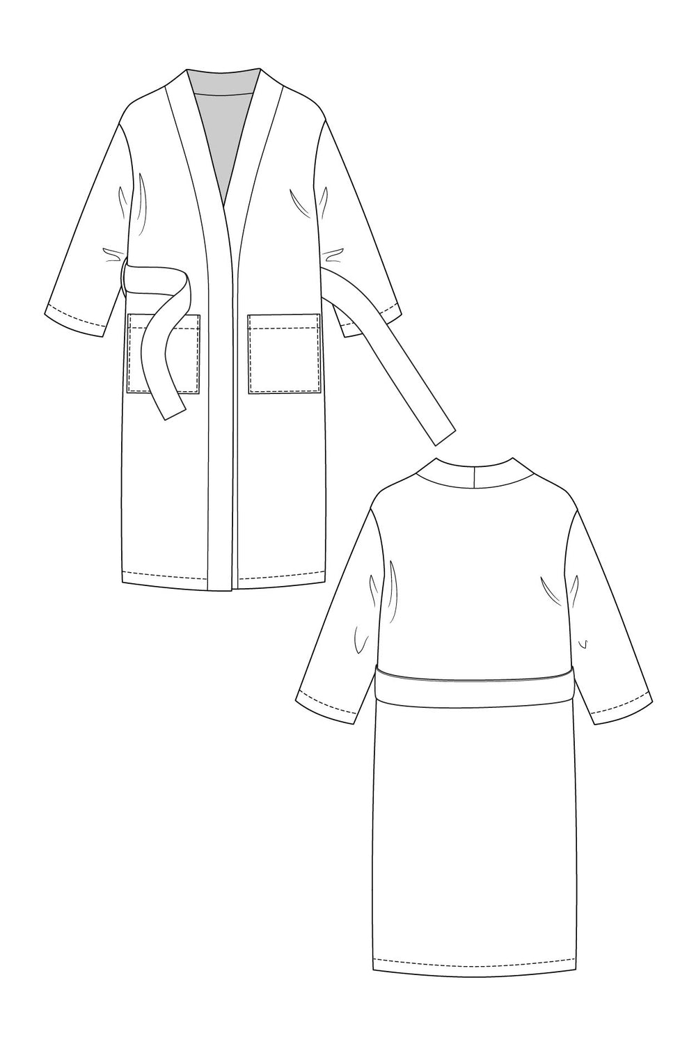 Named - Lahja Dressing Gown Pattern (UK XS-XXL)