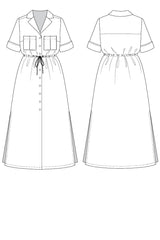 Named - Reeta Shirt Dress Pattern (UK 4-28)