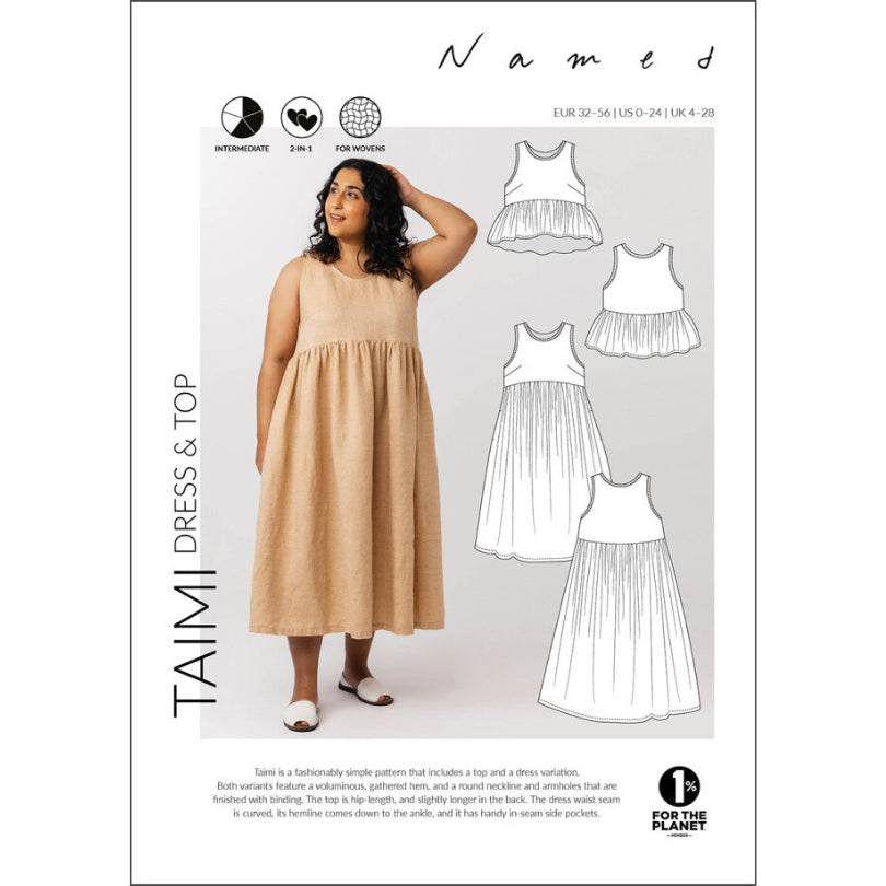Named - Taimi Dress & Top Pattern (UK 4-28)