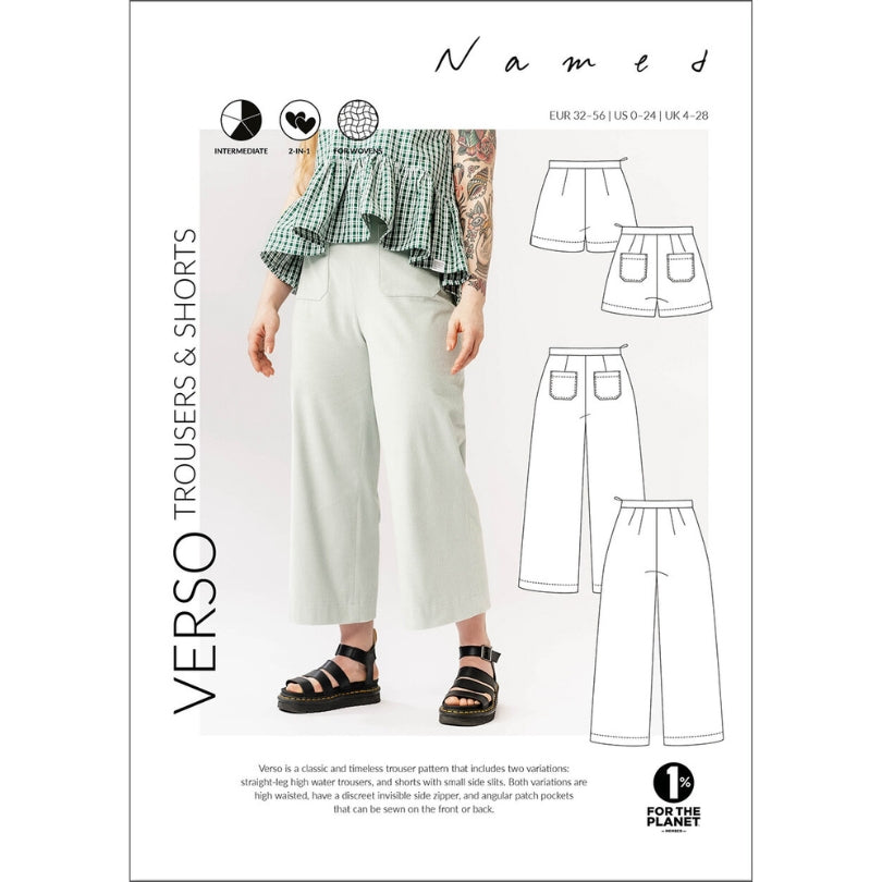 Named - Verso Trousers & Shorts Pattern (UK 4-28)