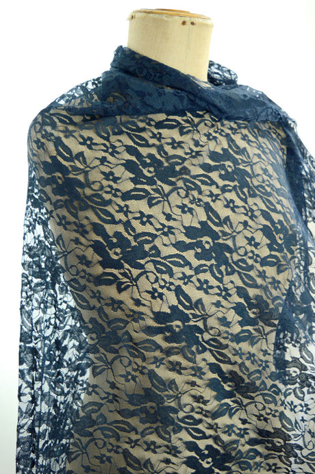 Naughty But Nice Polyester Lace Navy Fabric M1