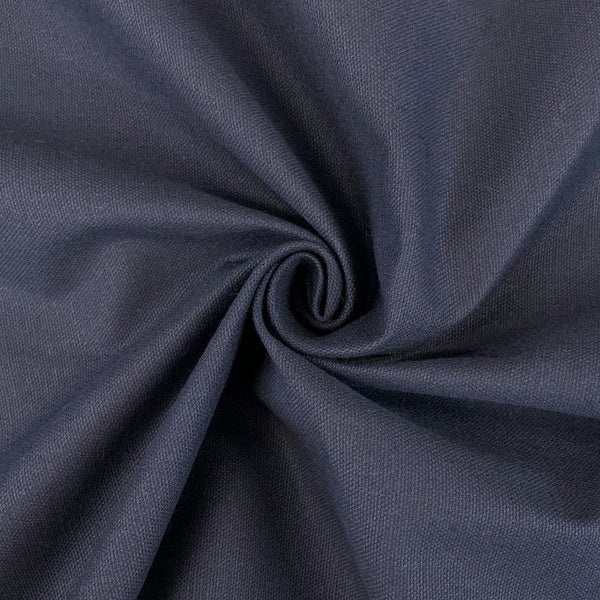 Navy Cotton Canvas Swirl