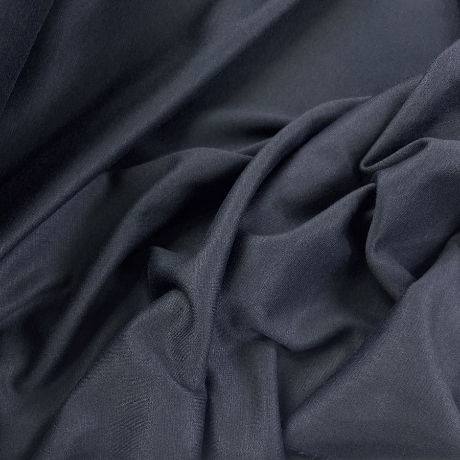 Navy Viscose Poly Elastane Fabric Changing Times Midnight Ponte