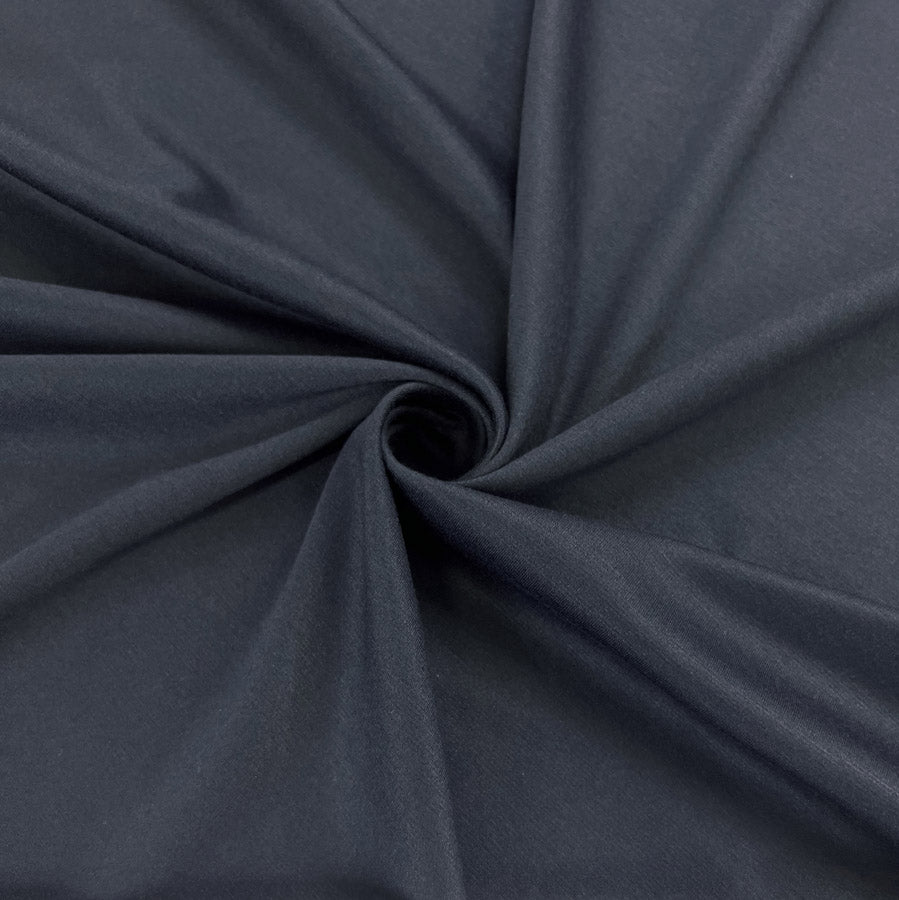 Navy Viscose Poly Elastane Fabric Changing Times Midnight Ponte Twist