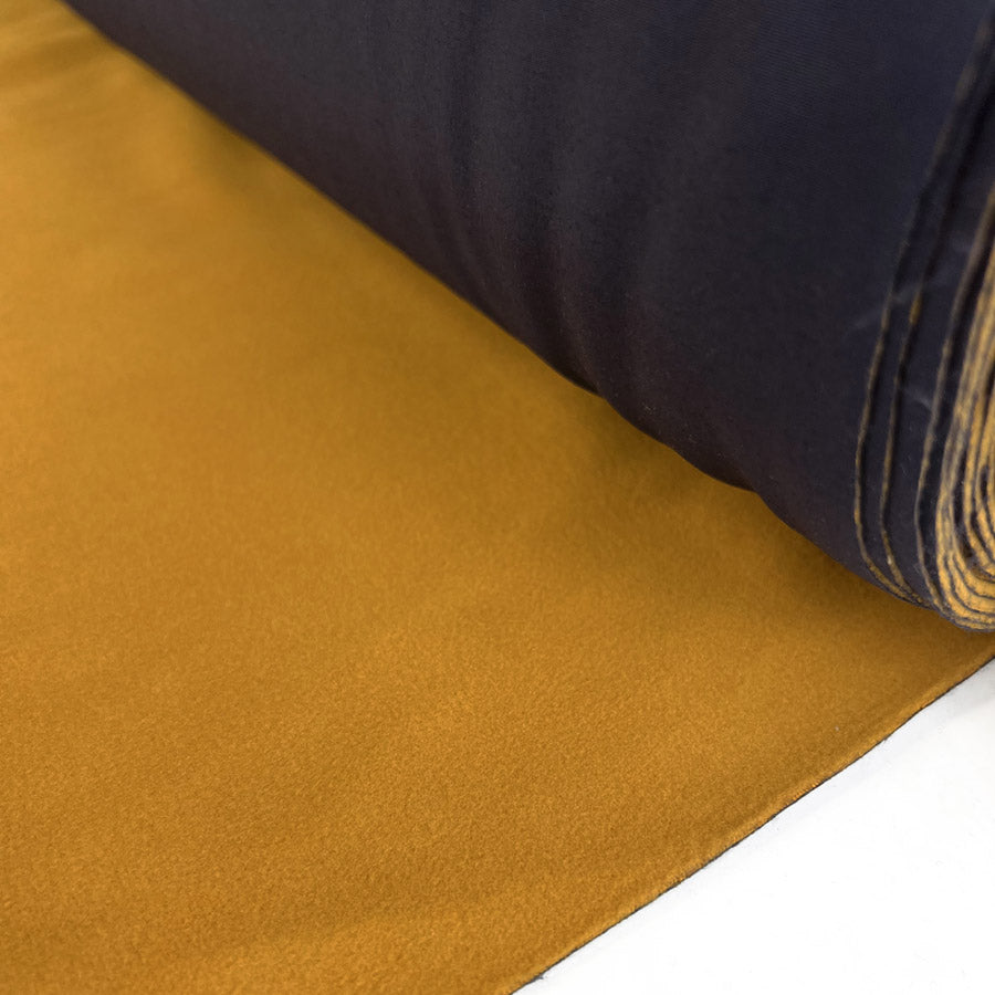 Polyester Water Resistant Coat Fabric | Soft Shell Navy Mustard – Croft ...
