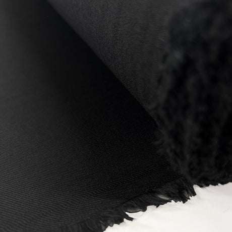 Nightfall Black Cotton Lightweight Woven Suiting Fabric Roll