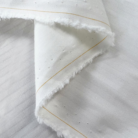 Nimbus Cotton White Striped Shirting Fabric Fold