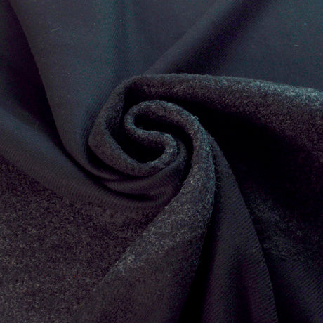 Nostrovia Black Wool Poly Nylon Coat Fabric Cud