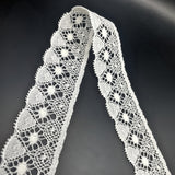 Fine Crochet Lace Trim - White