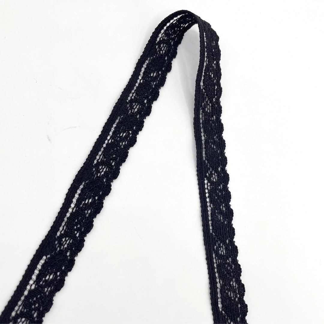 Stretch Lace Trim - Black