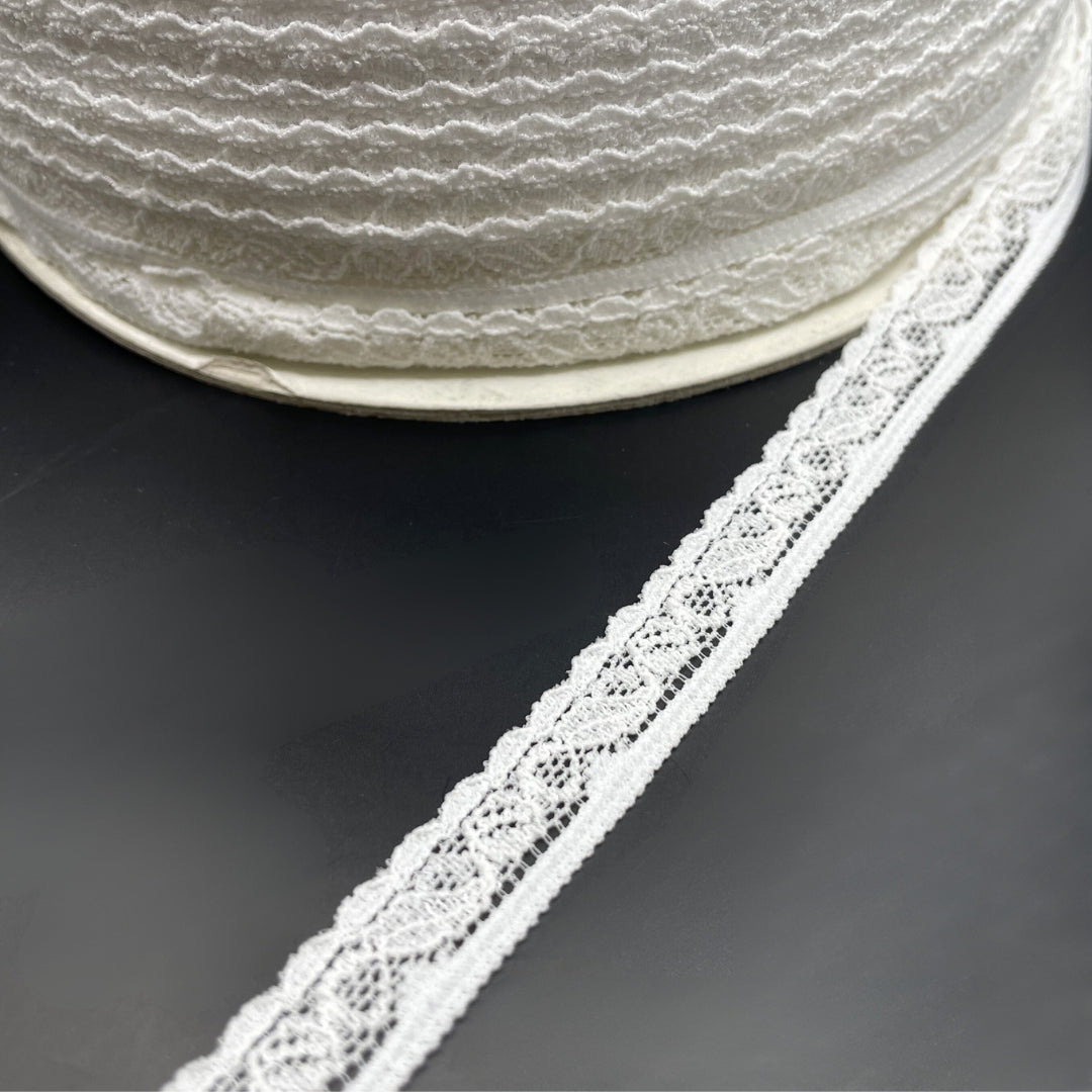 Stretch Lace Trim - White