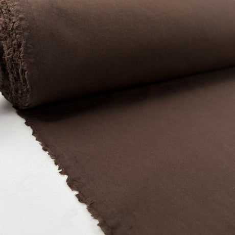 Olde Towne Brown Cotton Plain Woven Fabric Roll