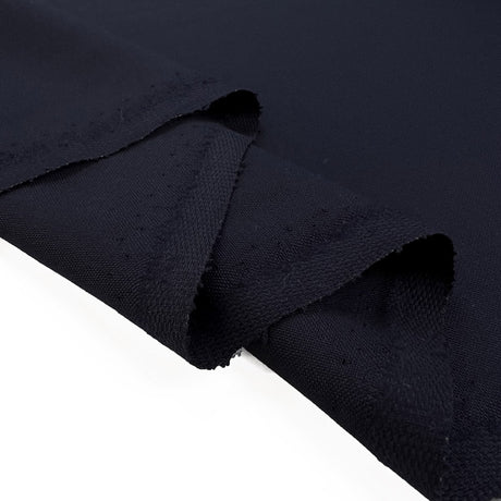 Only The Lonely Italian Wool Suiting Dark Navy Woven Fabric Fold