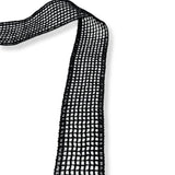 Open Grid Crochet Ribbon - Black