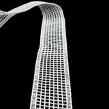 Open Grid Crochet Ribbon - White