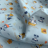 Remnant - Organic Cotton - Treasure Hunt - Blue (1.5m)